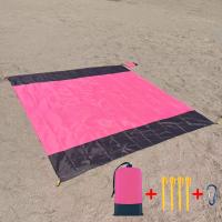 Outdoor Waterproof Picnic Blanket - Foldable Camping & Beach Mat with Storage Pocket, Polyester Plaid Ground Cover - details 16