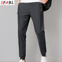 Pantalones Casuales Para Hombre Verano Transpirables Ligeros Para Gimnasio Fitness Running Senderismo Camping Deportes Talla Media Estilo Recto Color Negro Gris Oscuro - details 3