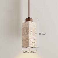 Colgante De Piedra Amarilla Wabi-Sabi Para Dormitorio Y Restaurante Luz De Mesa Nórdica Vintage Para Belleza Tienda Y Decoración De Hogar - details 2