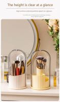 Organizador De Maquillaje Giratorio 360° Soporte Para Pinceles De Maquillaje Caja De Almacenamiento Para Cosméticos Contenedor Para Labiales Y Pinceles De Cejas Juego De Joyería - details 7