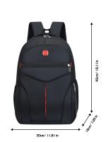 Mochila De Cuero PU Grande Capacidad Color Sólido Y Ligera Para Hombres Y Mujeres Estilo Casual Con Sujeción Por Cierre De Cremallera Sistema De Porte Curva Fisiológica - details 0