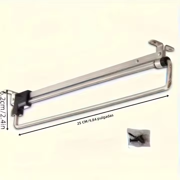 1pc Rodillo De Ropa Plegable Y Ajustable Para Armarios Organizador Espacioso De Metal Para Almacenamiento Y Secado De Ropa - 1