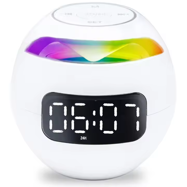 Reloj despertador digital para niños, multifuncional, Bluetooth, blanco - 1