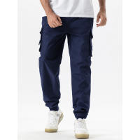 Pantalones Casuales Para Hombre Color Sólido Talla Grande Estilo Recto Con Cinturón Y Bolsillos Multifuncionales Para Trabajo Y Raparropa De Verano Y Primavera Adecuados Para Exterior Y Día - details 1