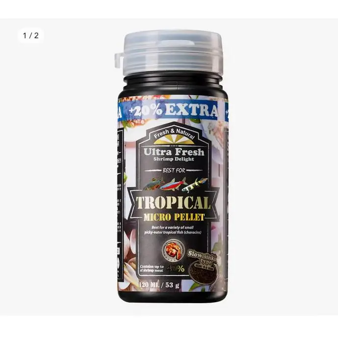 Azoo Ultra Fresh Micro Pellets 330ml para Peces Tropicales - Alimento Granulado y Fino - 1