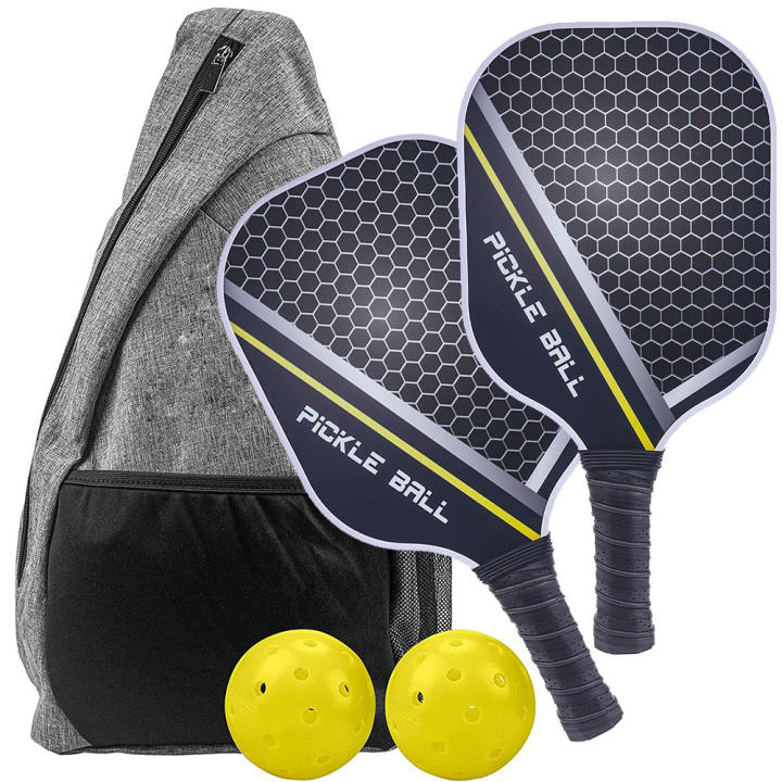 Juego De Palas De Pickleball En Fibra De Carbono Grafito Aprobadas Por Usapa Ligera Para Ejercicio Interior Y Exterior Adecuado Para Todas Las Edades
