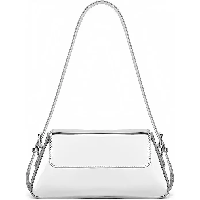 Plata Metálico Bolsa de noche para Mujeres Y2K Plata Bolso de cuero Bolsas Sparkle Monedero para Prom Wedding Party - 1