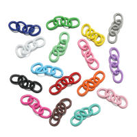 30pcs Cadenas De Extensión Coloridas De Hierro Para DIY Pulseras Collares Joyería Suministros 2.7cm Extensor Cola - details 0