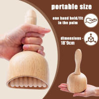 Copa De Madera Sueca Portátil Con Rodillos Masajeador De Terapia De Masaje Para Drenaje Linfático Y Modelado Corporal Herramienta Anti-Cellulitis - details 2
