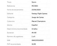 Storm Tormenta - Heroes Marvel Champions - Fantasy Flight Games - details 0