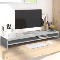 vidaXL Soporte Mesa para Pantalla Contrachapada de Roble 100x24x13cm Color Gris sonoma,  Roble ahumado,  Marrón roble y mas - details 5