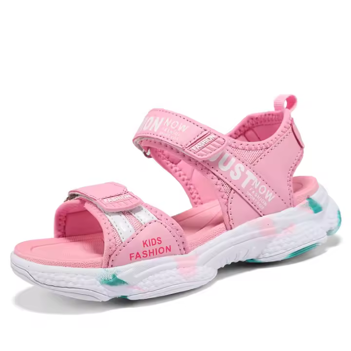 Sandalias De Playa Antideslizantes Para Niñas Verano Talla 29-38 Con Diseño De Flores Zapatos Planos Casuales Transpirables Para Niños - 1