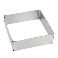 Molde De Pastel Cuadrado Ajustable De Espuma Para Decoración De Pasteles Horno De Acero Inoxidable Herramienta De Repostería Eco-amigable - details 5