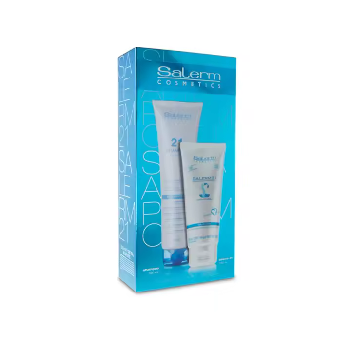 CasaSofia- Pack Salerm 21 reparación champú 300ml.y mascarilla 200ml. Pack CasaSofia- Salerm 21 nutrición e hidratación capilar formado por Champú Salerm 21 con ácido hialurónico y mascarilla Salerm 21. - 1
