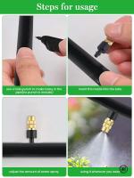 Sistema De Enfriamiento Por Misting PVC 10pcs 4/7 Para Jardín Riego Automático 1/4'' Atomizador Ajustable Micro Roscado - details 2