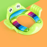 Asiento de inodoro para niños, inodoro auxiliar de entrenamiento para niños pequeños, inodoro acolchado, inodoro de mano grueso y cómodo para bebés - details 1