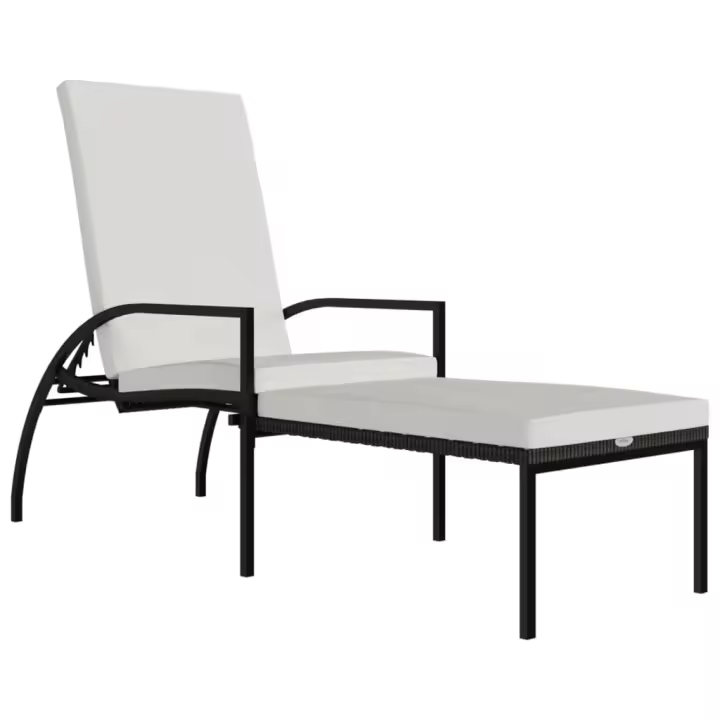 vidaXL Tumbona con reposapiés ratán sintético Marrón, Negro, Gris Sillas de Exterior Ideal para jardín, playa, piscina, terraza Tumbona Piscina Tumbonas Playa Tumbonas Jardín Exterior - 1