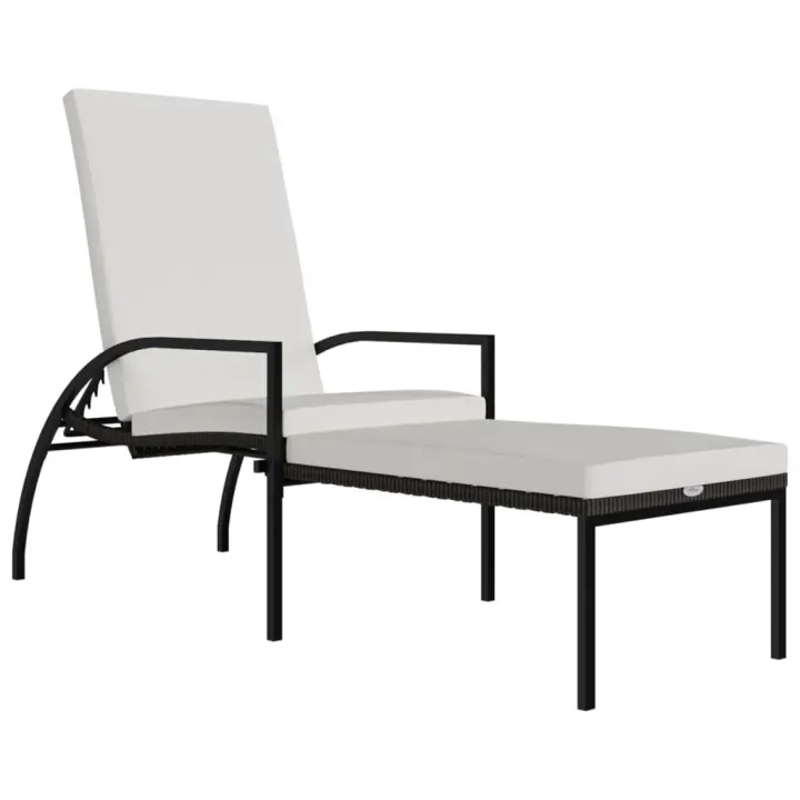 vidaXL Tumbona con reposapiés ratán sintético Marrón, Negro, Gris Sillas de Exterior Ideal para jardín, playa, piscina, terraza Tumbona Piscina Tumbonas Playa Tumbonas Jardín Exterior - 1