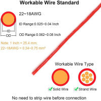 Conectores De Cable Universal Compactos 5Pcs 2 Pin 3/2 Vía Tipo I Auto-Arrancado Para Conexión Eléctrica Terminales De Crimpado - details 2