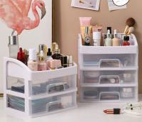 Organizador De Maquillaje, 3 Capas, 23.3x17x26.8cm, Gran Organizador De Tocador, Caja De Almacenamiento De Cosméticos Con Rejilla Para Base, Loción, Pintalabios, Crema Facial, Máscara De Parches - details 7