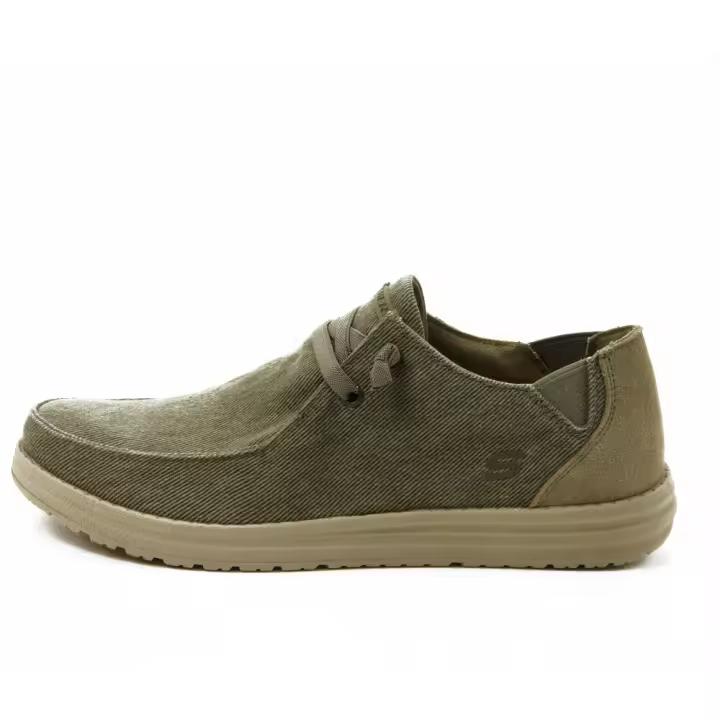 Skechers mod. 66387 zapato sport para hombre en tejano, cordones - 1