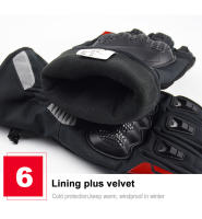 Guantes De Motocicleta Para Mujer Invierno Térmicos Pantalla Táctil Impermeables Rosas 100% Nylon Y Algodón Guantes De Motocross - details 16