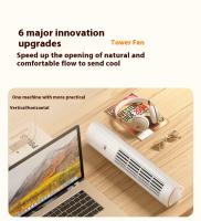 Ventilador de torre portátil de CC sin aspas de doble propósito, silencioso, con pedestal de CC, circulación de aire vertical y horizontal, para el hogar y la oficina. - details 6