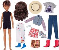 Creatable World ,Figura Unisex, muñeco inclusivo articulado, pelucas castañas con rizos y accesorios Mattel GGT68 - details 2