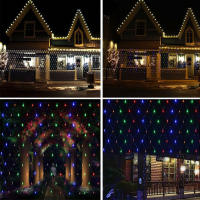 Luces De Enredado Navidad LED 4mx6M 1.5MX1.5M 2x3M Decoración De Fiesta De Navidad Para Jardín Y Boda Tejado De Luz De Año Nuevo - details 2