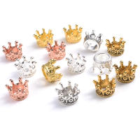 Crown Spacers De Aleación De Latón Para Joyería DIY Pulseras Hechas a Mano Accesorios 6x9/12mm Dorado Y Plateado - details 11