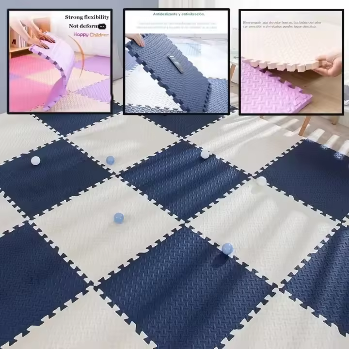 30PCS Alfombra De Gimnasio Deportiva EVA No Esmerilada Antideslizante Gruesa Para Sala De Ejercicio Y Uso Doméstico Tamaño 30x30cm - 1