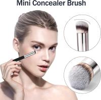 2Pcs Pincel De Maquillaje Para Base Y Corrector Crema Polvo Rostro Blush Líquido Herramientas De Maquillaje Fieryflies - details 1