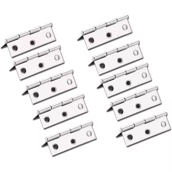 10 piezas de harrajespara muebles de Maple inoxidable para el hogar, bisagras para Puerta de 55 mm x 33 mm de longitud - 1