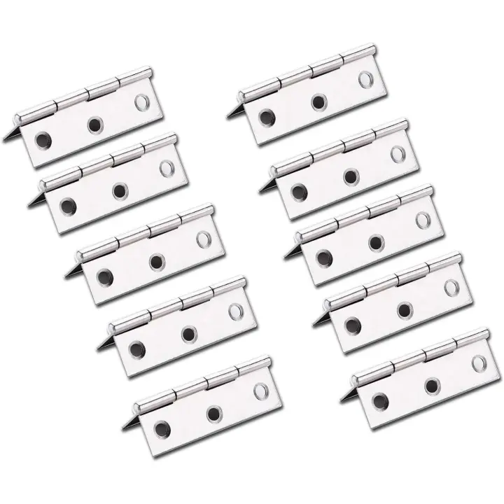 10 piezas de harrajespara muebles de Maple inoxidable para el hogar, bisagras para Puerta de 55 mm x 33 mm de longitud - 1