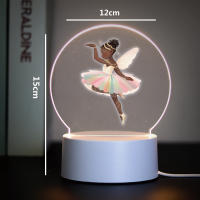 Lámpara 3D De Ballet Pequeña Para Decoración De Habitaciones Infantiles Lámpara Nocturna LED Iluminación Para Dormitorio - details 4