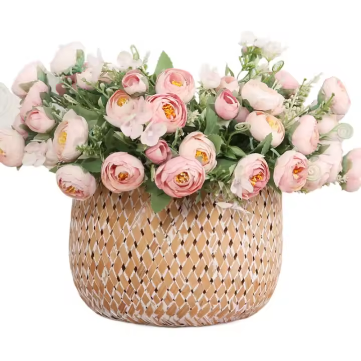 Vasos De Rosas Multicolor Para Decoración Del Hogar Flores Artificiales De Girasol Falsas En Plástico Para Boda Accesorios De Flor Artificial Barato - 1