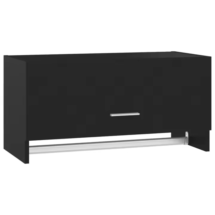 Armaro de Madera contrachapada Negro 70x32,5x35 cm - 1