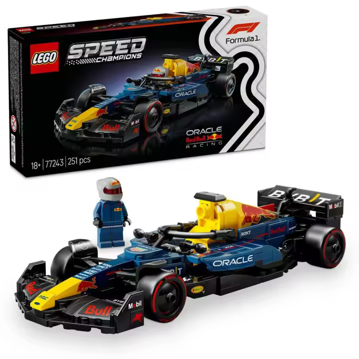 LEGO 77243 Speed Champions Coche de Carreras Oracle Red Bull Racing RB20 F1, Maquetas para Construir para Adultos con 1 Minifigura de Piloto de Fórmula 1, Regalo para Hombres y Mujeres Coleccionistas - 1