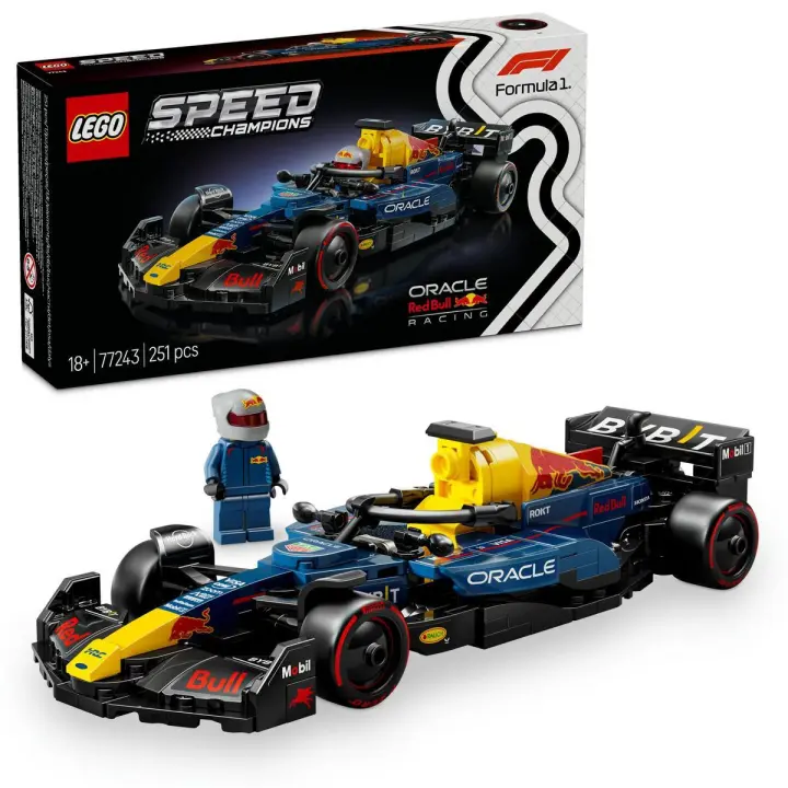 LEGO 77243 Speed Champions Coche de Carreras Oracle Red Bull Racing RB20 F1, Maquetas para Construir para Adultos con 1 Minifigura de Piloto de Fórmula 1, Regalo para Hombres y Mujeres Coleccionistas - 1