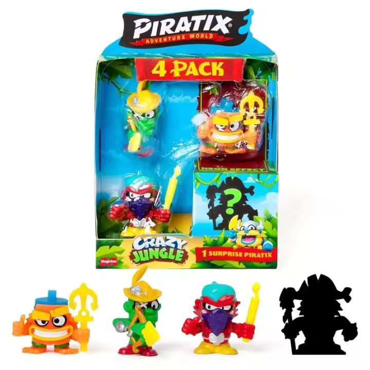 Piratix Adventure World Crazy Jungle Pack 4 Figuras 6-6 40706 MAGIC - 1