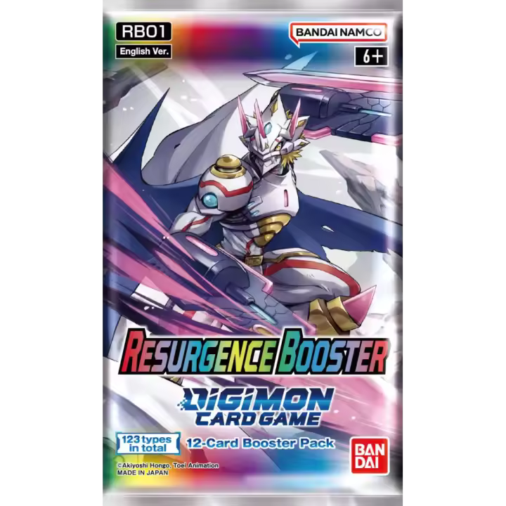 Resurgence RB01: Lote de 4 Sobres. Digimon TCG. Trading card game. Blackfire. RB01 - 1
