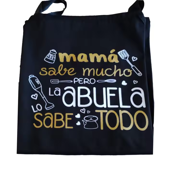 Delantal con Frase " Mama Sabe Mucho Pero la Abuela lo Sabe Todo " . Regalo Dia DE LA Madres . Regalo Abuela . Regalo Mama - 1