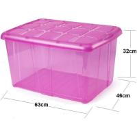 COSHANO Caja de almacenamiento, pongo todo ropa, Hogar, 60L litros organizador Impermeable (Rosa Translúcido) - details 1