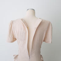 Vestido Largo De Algodón Y Lino Para Mujer Estilo Retro Vintage Con Manga Corta Diseño Sólido A-Line Cuello V Moda De Oficina - details 46