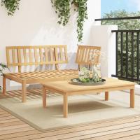vidaXL Set de sofás de palets o mesas de jardín madera maciza de acacia en modelo Esquina + Mesa/Mesa/sofá central y más | acolchados duraderos para sofás de jardín terraza exterior - details 0