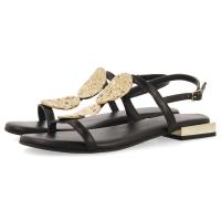 Sandalias planas de Mujer GIOSEPPO 72364 NEGRO SANDALIA NEGRA-ORO 35949 25V - details 2