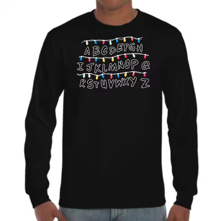 The Fan Tee Camiseta Manga larga de HOMBRE Stranger Things Once Eleven Demogorgon Upside Down Hawkins 015 - 1