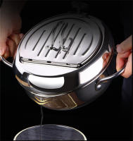 Olla De Freír Profunda Japonesa Con Termómetro Y Tapa Acero Inoxidable 304 Para Cocina Tempura Tamaño 20-24 Cm - details 4
