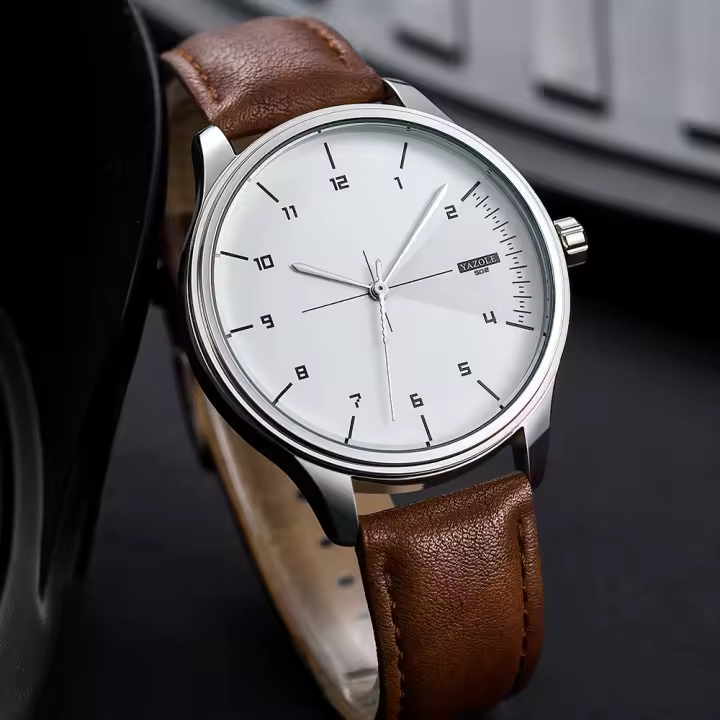 Reloj De Pulsera Deportivo Casual Para Hombres YAZOLE Marca De Lujo Cuero Quart Movimiento Reloj Montre Homme Resistente Al Agua - 1