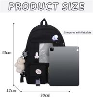 Mochilas para niños con bonitos accesorios para Niños, mochila Escolar de Nailon de gran capacidad, mochilas de Día Con múltiples bolsos para adolescentes - details 0